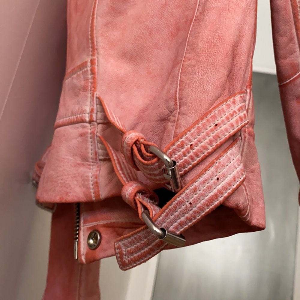Iro Leather Moto Jacket Sz 36 - Picture 8 of 16